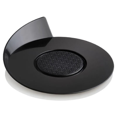 Plateaux ronds noirs Ø86 mm avec languette pour entremets en vitrine