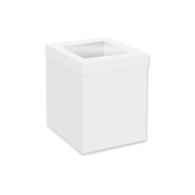 Boîte à gâteau blanche haute avec fenêtre Simply Making 30×30×30 cm