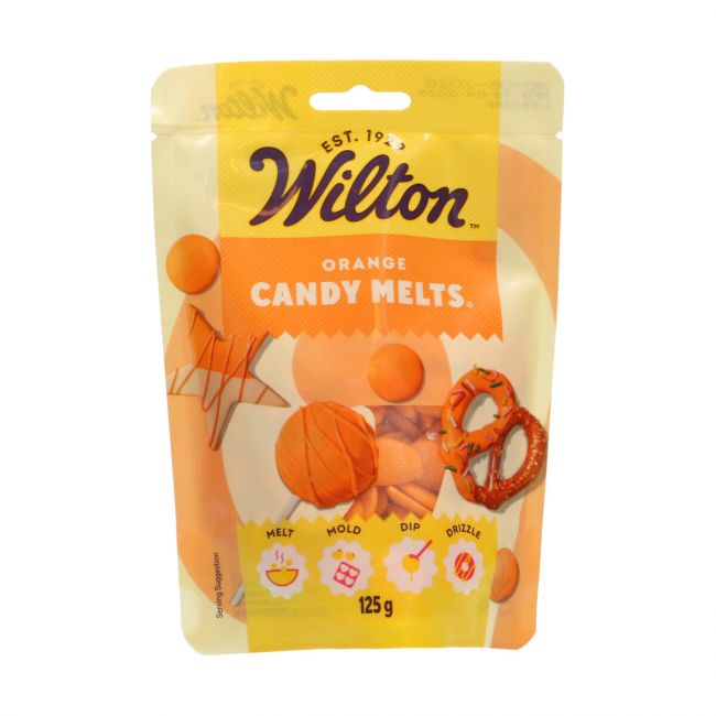 Candy Melts Wilton orange 125g bonbons à fondre pour cake pops et décorations