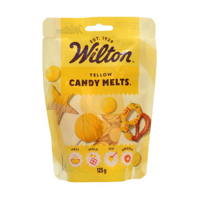 Sachet de Candy Melts Jaune Wilton 125g pour décorations de gâteaux