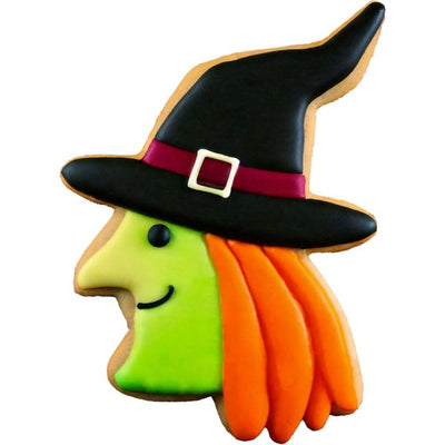 Biscuit sorcière décoré réalisé avec l’emporte-pièce Wilton