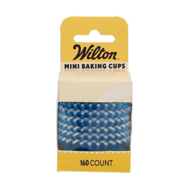 Caissettes de cuisson miniatures bleues Wilton métalliques – lot de 160 pièces