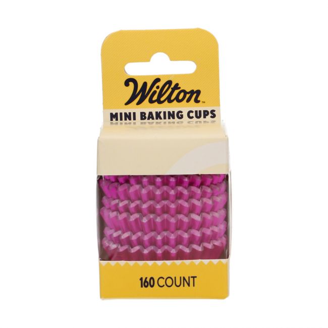 Boîte Wilton Mini Baking Cups couleur rose métallisé – lot de 160