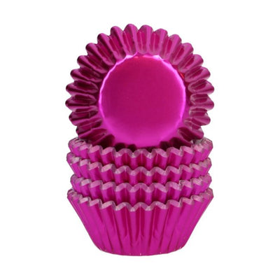 Empilement de caissettes mini roses métalliques Wilton, diamètre 3 cm