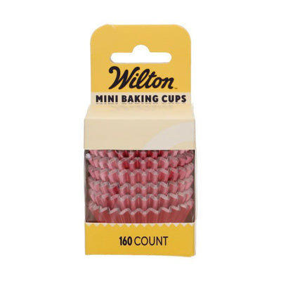 Boîte Wilton Mini Metallic Baking Cups coloris rose gold – lot de 160 pièces.