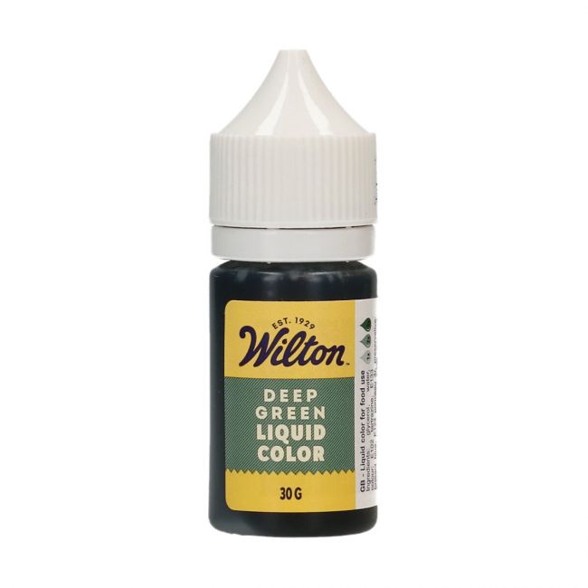 Colorant alimentaire liquide hydrosoluble Wilton Deep Green 30 g