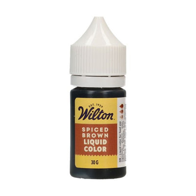 Colorant alimentaire liquide Wilton Spiced Brown 30 g – marron épicé hydrosoluble