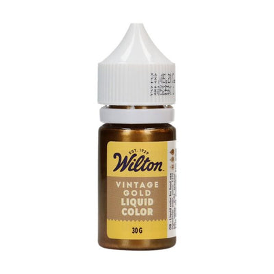 Colorant alimentaire liquide Wilton Vintage Gold 30 g – or métallique hydrosoluble