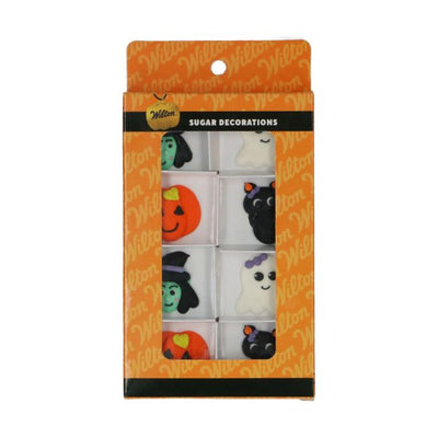 Boîte Wilton – Décors en sucre Joyeux Halloween (fantômes, citrouilles, sorcières, chats)