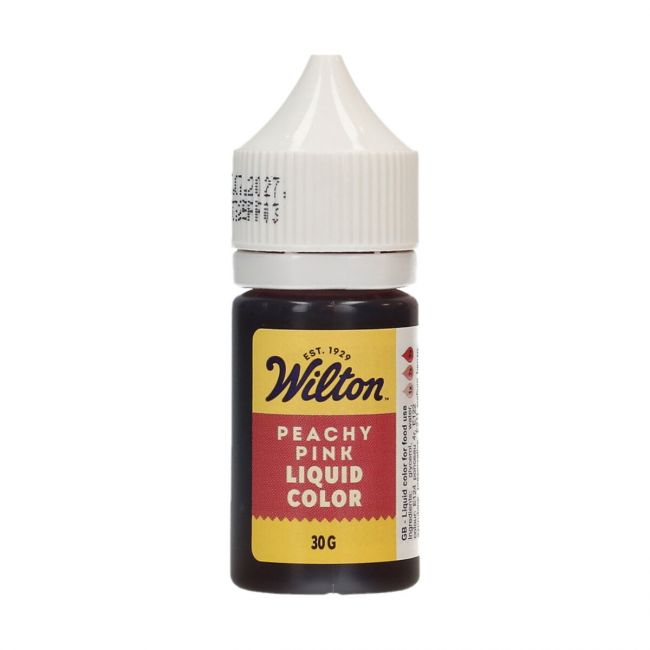 Colorant alimentaire liquide Wilton Peachy Pink 30 g – hydrosoluble rose pêche