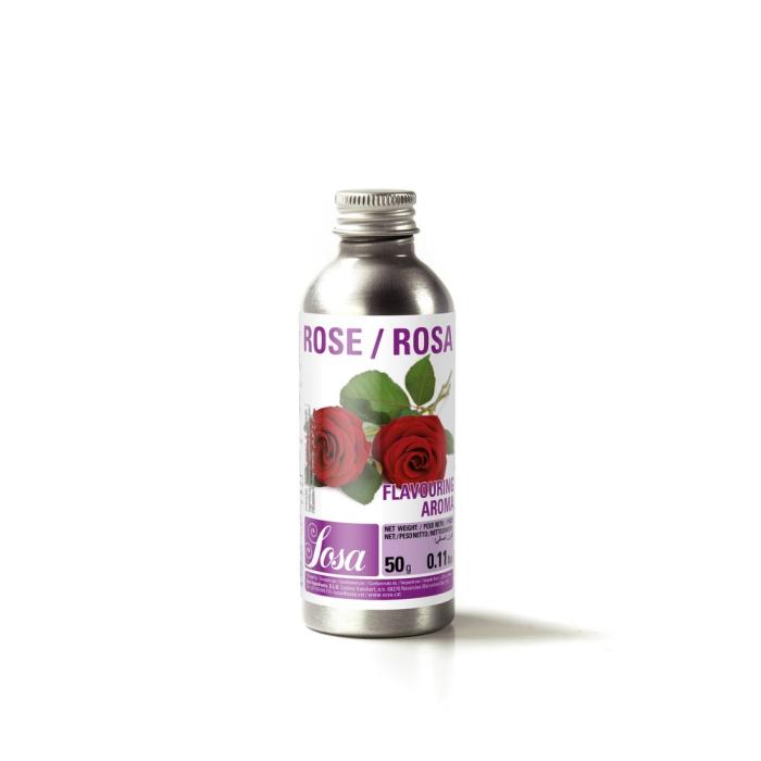 Flacon de 50 g d’arôme naturel de rose Sosa pour pâtisserie, glace et cocktails