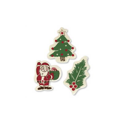 Assortiment de décorations en chocolat blanc Azucren – Noël (Père Noël, sapin, houx) – 135 unités