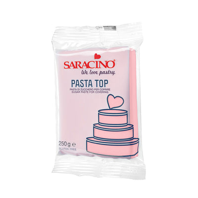 Pâte à sucre rose bébé Saracino Pasta Top 250g