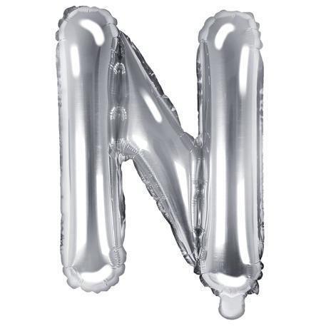 Ballon Lettre Gris Silver - 35 cm - PARTY DECO