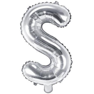 Ballon Lettre Gris Silver - 35 cm - PARTY DECO