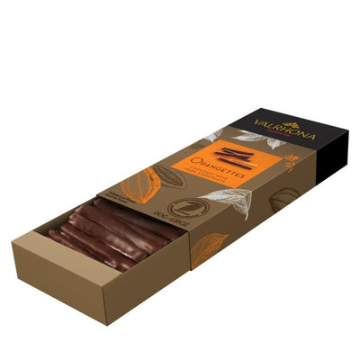 Ballotin d’Orangettes enrobées de Chocolat Noir Valrhona – 130 g