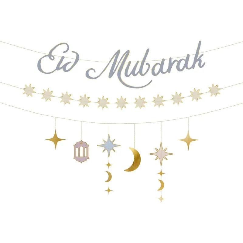 Bannière Eid Mubarak 200cm - PARTY DECO