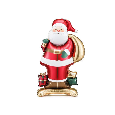 ballon père noël, ballon aluminium noël, ballon géant noël, ballon debout, décoration noël, mylar santa