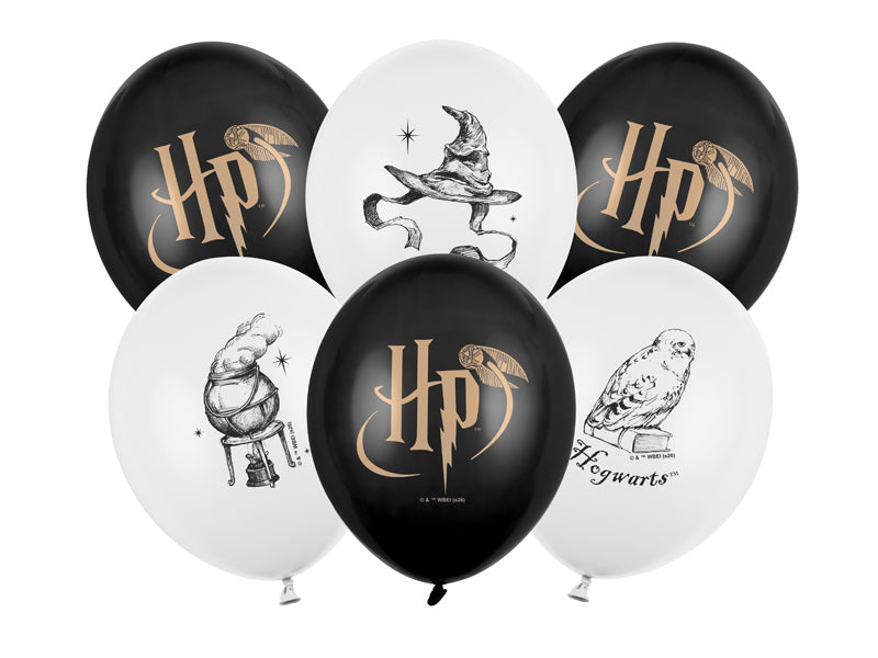 6 globos Harry Potter impresos - 30 cm