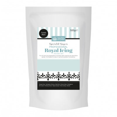 Royal Icing instantané noir Tuxedo 500 g Squires Kitchen précoloré