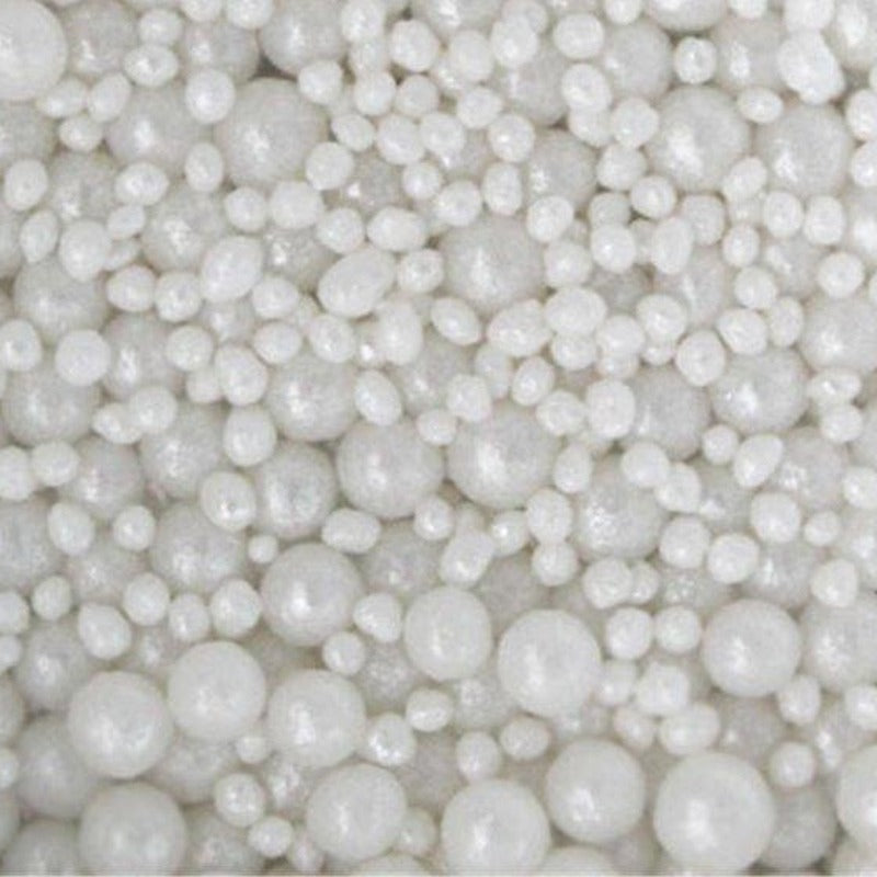 Perles de Sucre Blanches 1,5 et 4 mm - texture