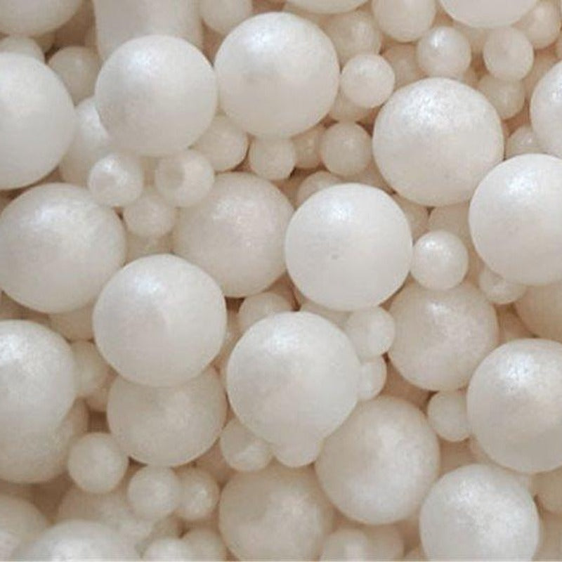Perles de Sucre Blanches 4 et 7 mm - texture