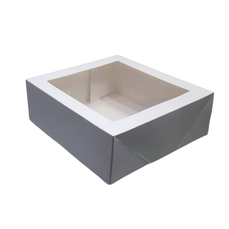 Boîte à Gâteau avec Fenêtre – 25 × 25 × 9,5 cm