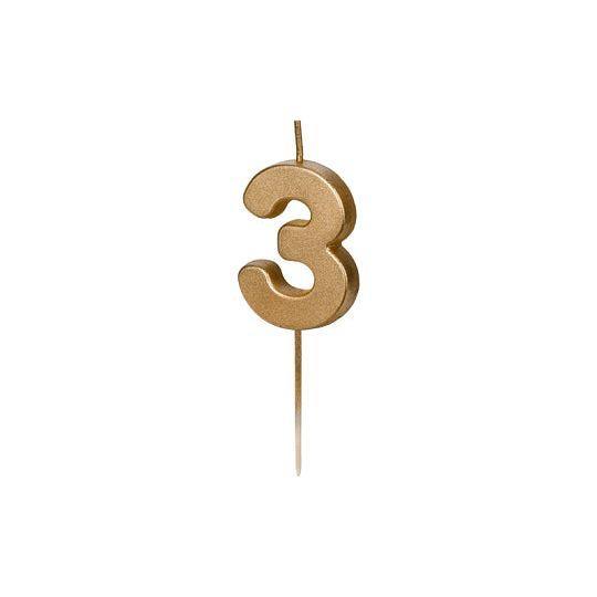 Bougie - Gold Number - Variantes disponibles - PARTY DECO