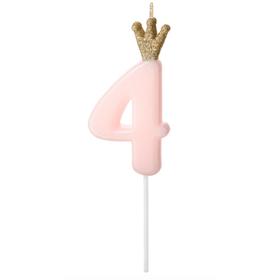 Bougie Numéro - Gold Crown Baby Pink - Variantes disponibles - Patissland