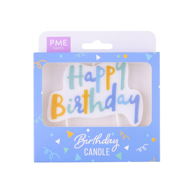 Bougie Topper - Blue Pastel Happy Birthday - PME