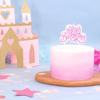 Bougie Topper - Pink Happy Birthday - PME