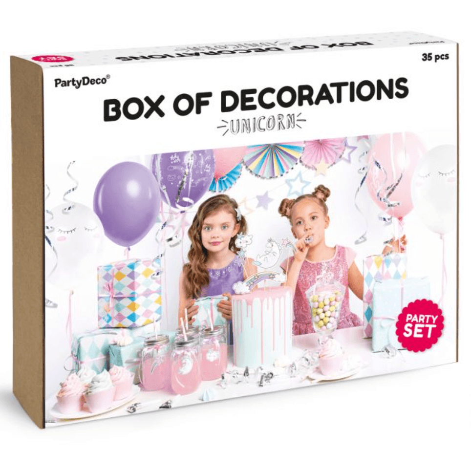 box de décorations licorne