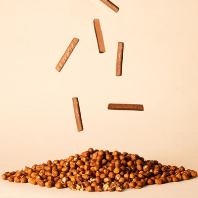 Ramas de chocolate con leche 33 % rellenas de gianduja – 2,5 kg