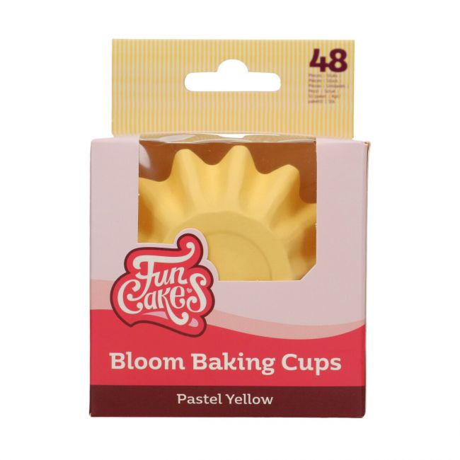 48 Caissettes à Cupcake Bloom - Pastel Jaune