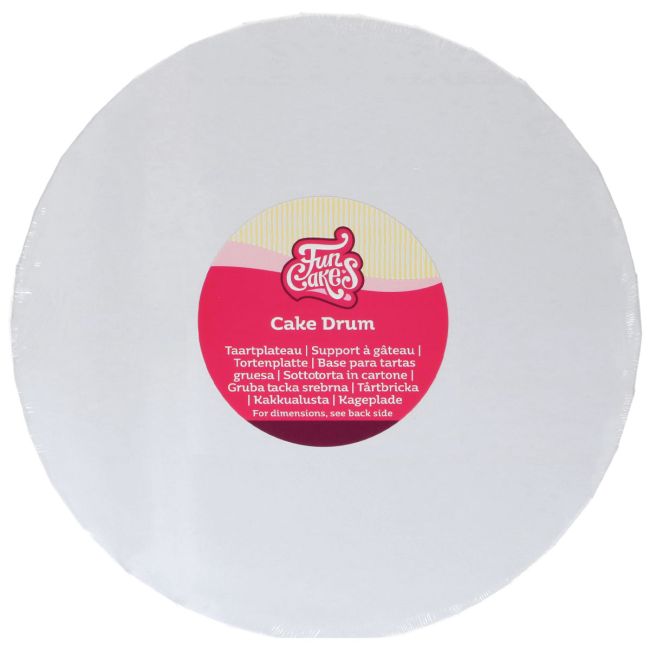 Cake Drum Blanc Epaisseur 2cm - Ø25 cm