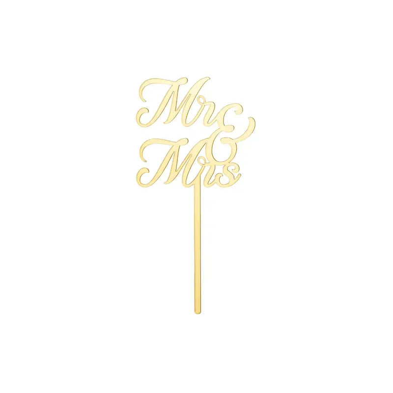 Cake Topper Acrylique Mr & Mrs