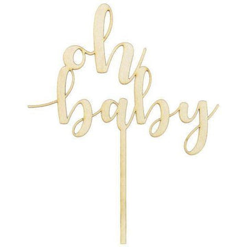 Decorazione per torta in legno - Oh Baby
