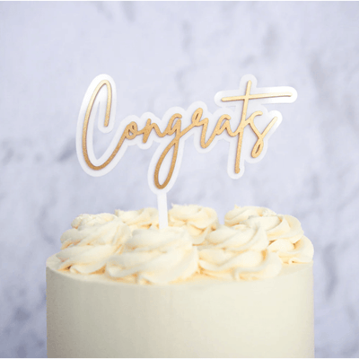 Cake Topper CONGRATS - Trendy Gold - SWEET STAMP