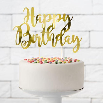 Cake Topper Happy Birthday - PARTY DECO