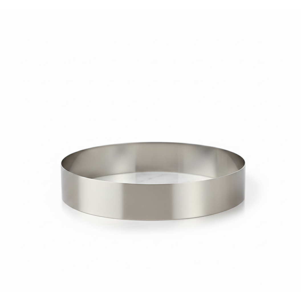 Cercle à Mousse Rond en Inox – Ø 28 cm x H 4,5 cm