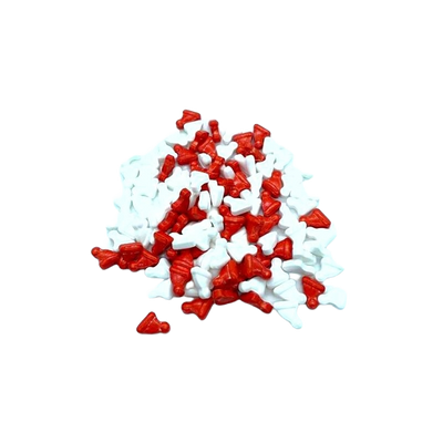 Décorations en sucre Azucren – mini chapeaux de Père Noël rouges et blancs 90 g
