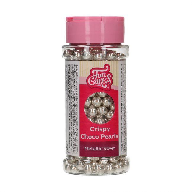 Choco Pearls - Metallic Silver 60g - FUN CAKES