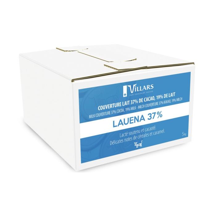 Chocolat au lait Lauena 37 % Villars – pistoles couverture suisse 5 kg
