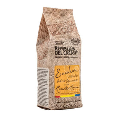 Sac de 2,5 kg de chocolat blond 33 % Republica del Cacao au maïs grillé
