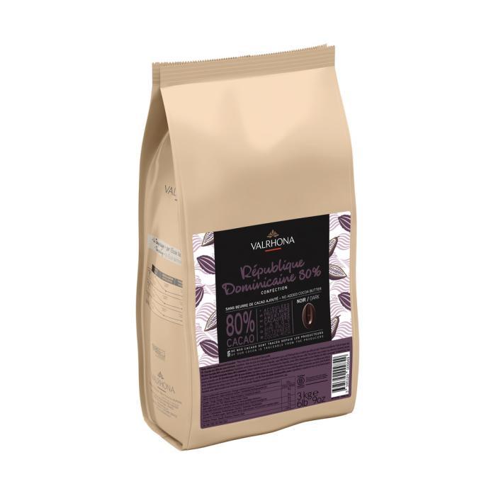 Confeito da República Dominicana com chocolate negro 80% - 3 kg