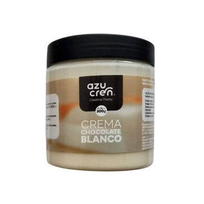 Crème chocolat blanc Azucren 300 g avec éclats de biscuits noirs