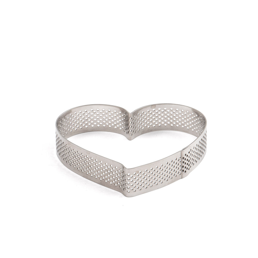 Cœur Micro-perforé Inox – 10x9 cm