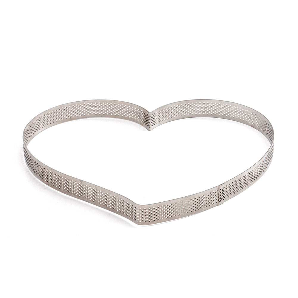Cœur Micro-perforé Inox – 24x22 cm