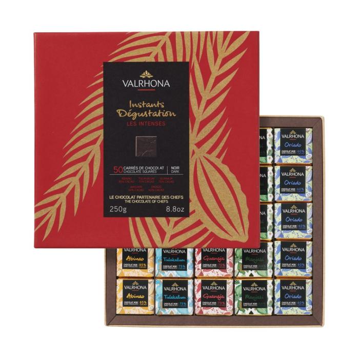 Coffret 50 Carrés de Chocolat Noir