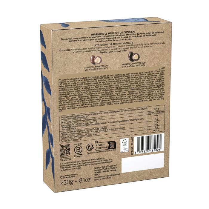 Zestaw Migdały i Orzechy Laskowe - Ciemna i Mleczna – 230 g